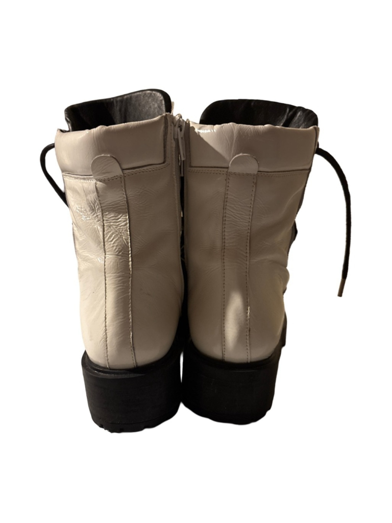 L'intervalle Weasley White Leather Combat Boots - Size 38/ 7.5 — image 4 of 5